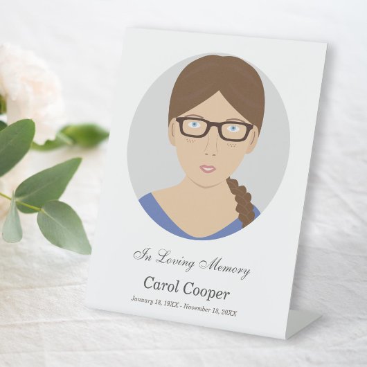 Sober cirkel foto begrafenis voetstuk teken reclamebord met voetstuk