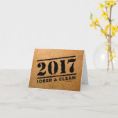 Sober & Clean 2017 (herstelgeschenken / verslaving Kaart (Gele Bloem)