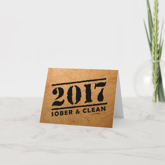 Sober & Clean 2017 (herstelgeschenken / verslaving Kaart (Voorkant)