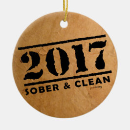Sober & Clean 2017 (terugwinningsgeschenken/versla Keramisch Ornament