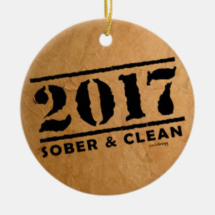 Sober & Clean 2017 (terugwinningsgeschenken/versla Keramisch Ornament