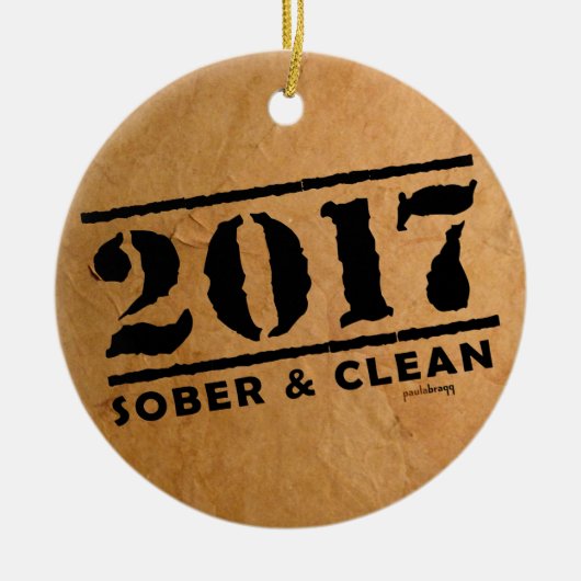 Sober & Clean 2017 (terugwinningsgeschenken/versla Keramisch Ornament (Voorkant)
