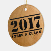 Sober & Clean 2017 (terugwinningsgeschenken/versla Keramisch Ornament (Links)