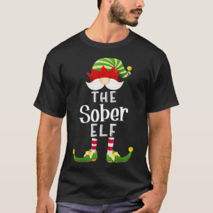 Sober Elf Group Kerstmis Funny Pajama Partij T-shirt