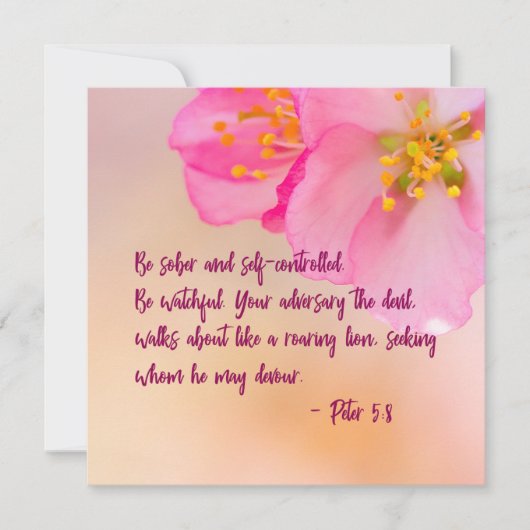 Sober en zelfgecontroleerd Christelijk hout zijn (Voorkant)