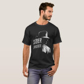 Sober Gangster Sobriety Clean Afbeelding Funny Dis T-shirt (Voorkant volledig)