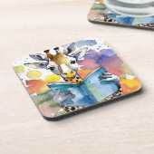 Sober Giraffe lezen Big Book Recovery Bier Onderzetter (Linkerzijde)