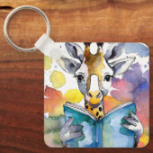 Sober Giraffe w / Big Book AA Prayer CUSTOM Sleutelhanger (Voorkant)