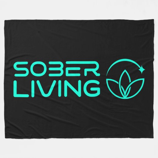 Sober & Glanzend – Lotus Power Fleece Deken (Voorkant (Horizontaal))