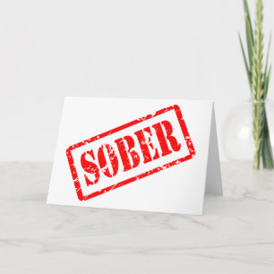 Sober Grunge Stamp Sobriety Recovery Kaart