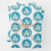 Sober herstel cirkel driehoek kristallijn inpakpapier vel (In situ)