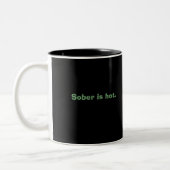 Sober is heet. tweekleurige koffiemok (Links)