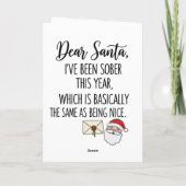 Sober kerstfeest feestdagen kaart (Achterkant)