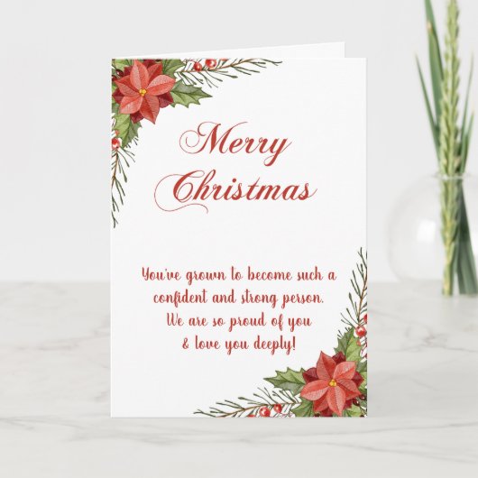 Sober kerstkaart, Proud briefkaart (Voorkant)