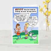 Sober kinder en goofy hondenverjaardagskaart kaart (Gele Bloem)