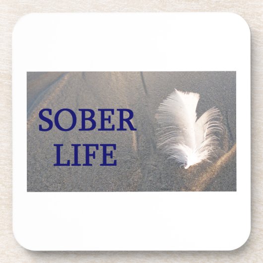Sober life Plume Bier Onderzetter (Voorkant)