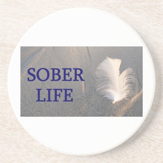 Sober life Plume Zandsteen Onderzetter (Voorkant)