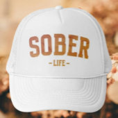 Sober Life Typografie Trucker Pet