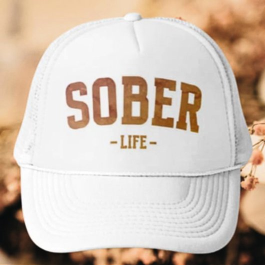 Sober Life Typografie Trucker Pet