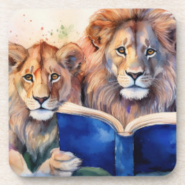 Sober Lion Pride lezen van Big Book Recovery Bier Onderzetter