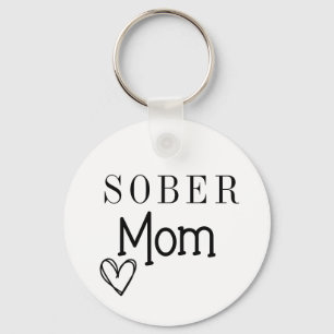 Sober mama Sleutelhanger, Addication Recovery Sleutelhanger