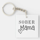 Sober Mom Keychain, Addiction Recovery  Sleutelhan Sleutelhanger (voorkant)