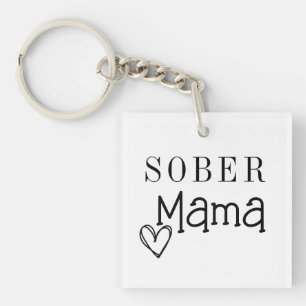 Sober Mom Keychain, Addiction Recovery Sleutelhan Sleutelhanger