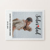 Sober Ondersteuning Papa Gift Custom Foto Trendy S Legpuzzel (Horizontaal)