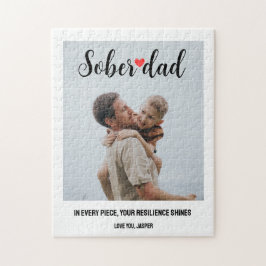 Sober Ondersteuning Papa Gift Custom Foto Trendy S Legpuzzel