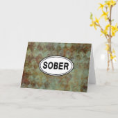 SOBER OVAL Sobriety Recovery AA-Kaart Kaart (Gele Bloem)