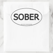 Sober ovale Sticker (Tas)