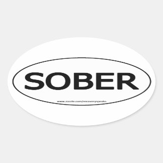 Sober ovale Sticker