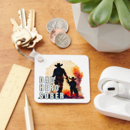 Sober papa held, herstel houden soberheid sleutelhanger