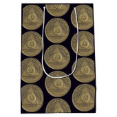 Sober Recovery Jubileum AA op munt Medium Cadeauzakje (Achterkant)