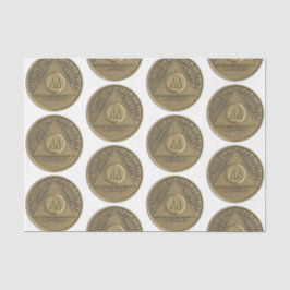 Sober Recovery Jubileum AA op munt wit Tissuepapier