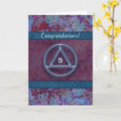 Sober Recovery Jubileum Gefeliciteerd Kaart (Gele Bloem)