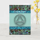 Sober Recovery Jubileum Gefeliciteerd Kaart (Gele Bloem)