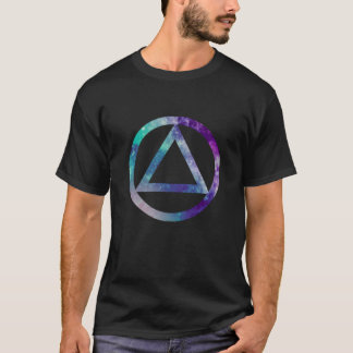 Sober Recovery Service AA-symbool Waterverf T-shirt