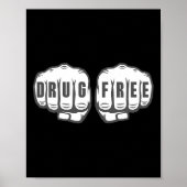 Sober Recovery Sobriety Gift Drug Free Poster (Voorkant)