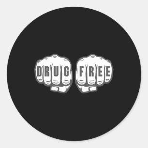 Sober Recovery Sobriety Gift Drug Free Ronde Sticker