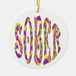 SOBER Retro 60 Art Psychedelic Keramisch Ornament