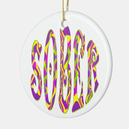 SOBER Retro 60 Art Psychedelic Keramisch Ornament (Links)
