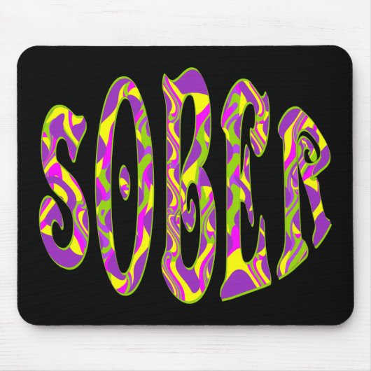 SOBER Retro 60 Art Psychedelic Muismat (Voorkant)