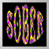 SOBER Retro 60 Art Psychedelic Poster (Voorkant)