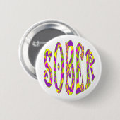 SOBER Retro 60 Art Psychedelic Ronde Button 5,7 Cm (Voorkant /achterkant)