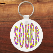 SOBER Retro 60 Art Psychedelic Sleutelhanger (Voorkant)