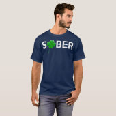 Sober Saint Patricks Day Alcoholics AA NA 12 T-shirt (Voorkant volledig)