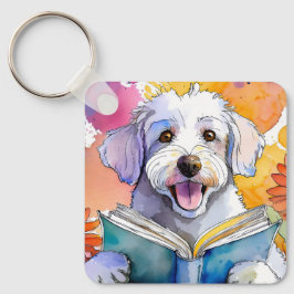 Sober Schnoodle w / Big Book A Prayer CUSTOM Sleutelhanger