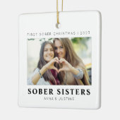  Sober Sisters Beste Vrienden Xmas Keramisch Ornament (Links)