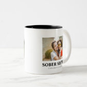 Sober Sisters Custom Foto en Namen Tweekleurige Koffiemok (Voorkant rechts)